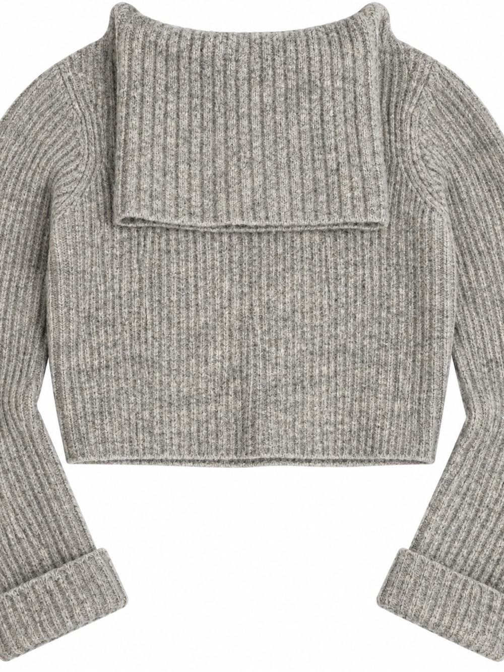 & Other Stories Wool Alpaca Blend Cropped Turtleneck Sweater – Size M